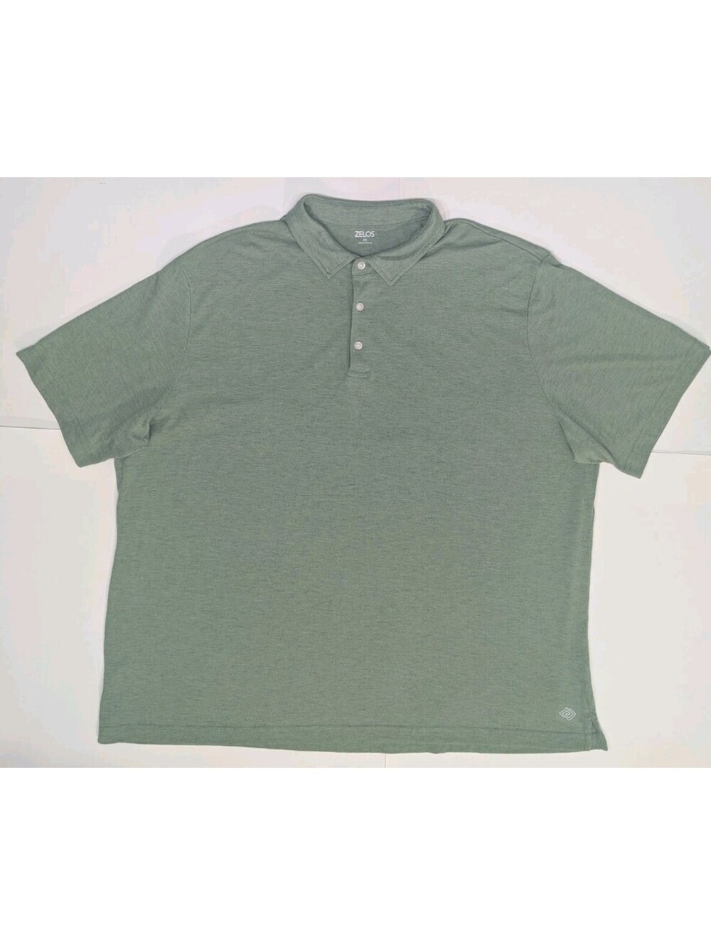 Zelos Men’s XXL 2XL Green Short Sleeve Polo Shirt Super Soft